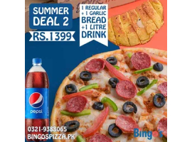 Bingo’s Pizza Summer Deal 2 For Rs.1399/-